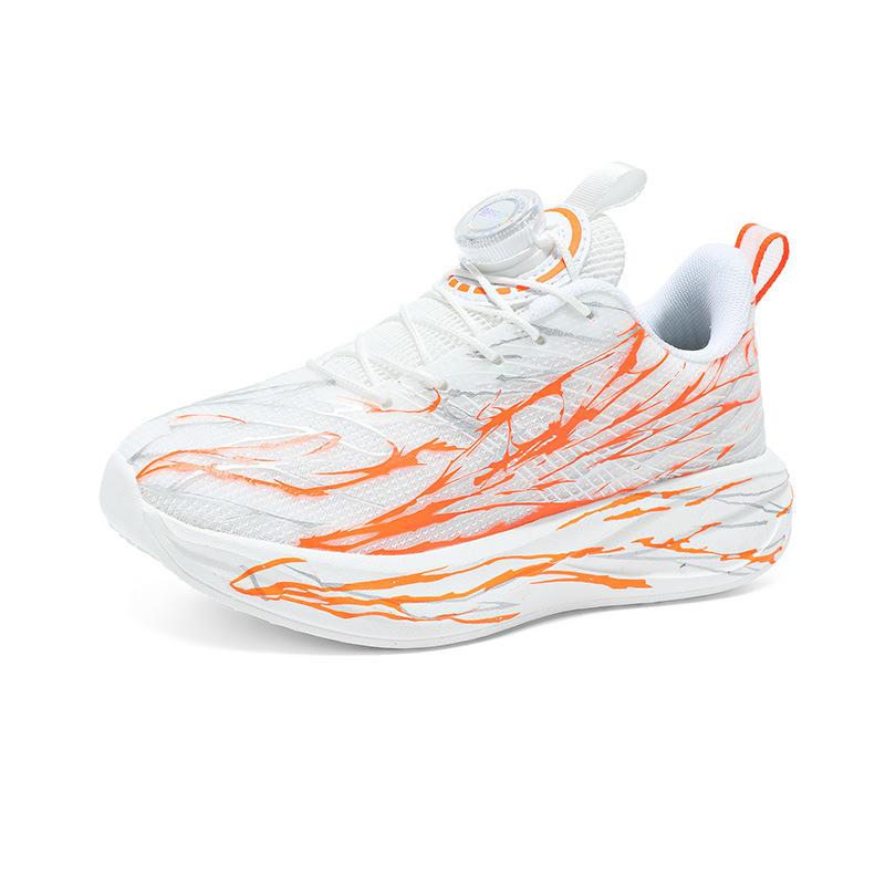 2025 autumn new boys and boys casual sports shoes fashion rotating buckle student running shoes children's shoes