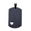 5Pcs Wholesale 5 Colors Military Tag Jewelry with heart Stainless Steel Necklace Pendant High Polished Necklace