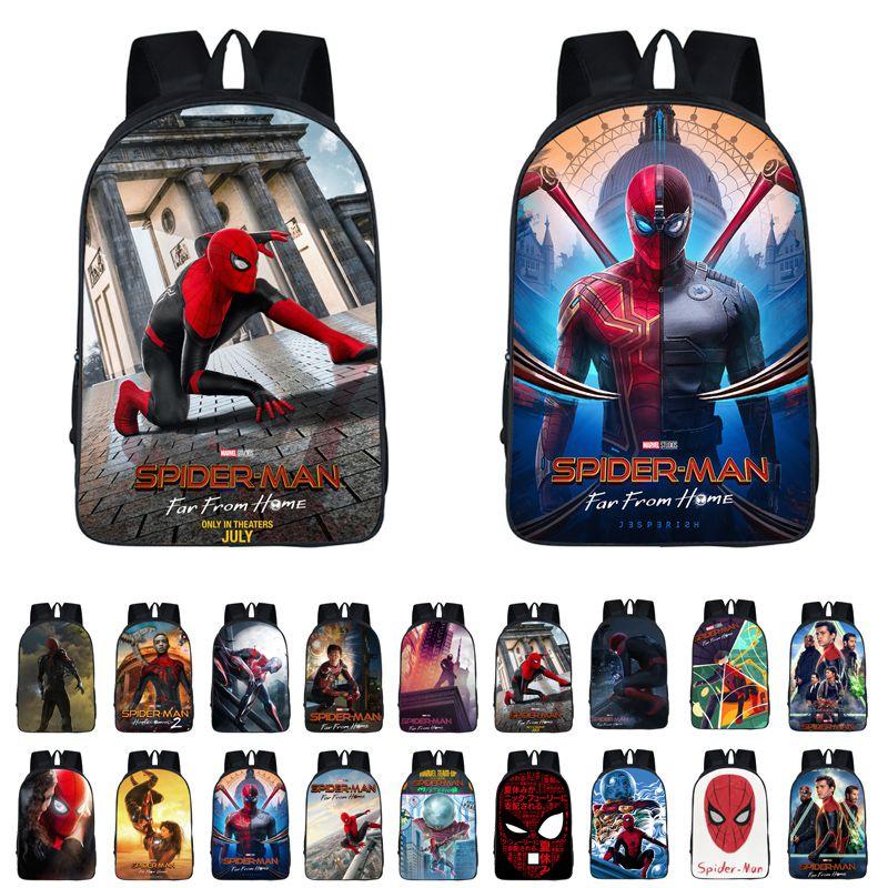 Stylish Spiderman Far From Home Backpack With Durable Oxford Cloth Design For Kids