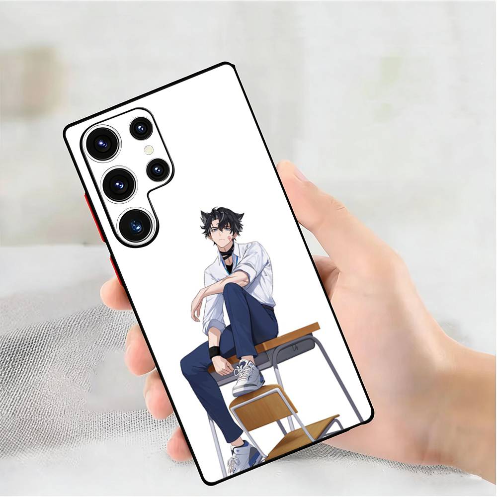 

Game Figure W-Wriothesley Silicone Case For Samsung Galaxy S 25,24,23,22,21,20 Plus Ultra 5G Lite Shockproof Cover Samsung S25