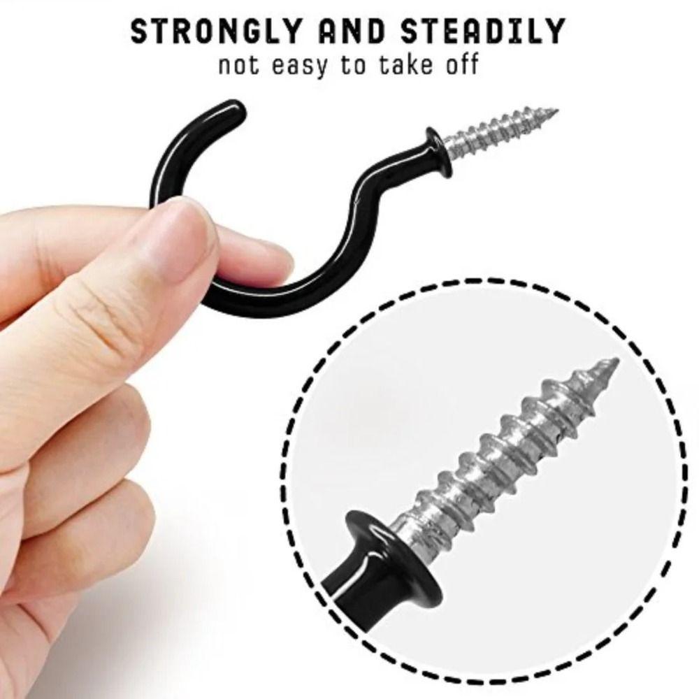 70pcs PVC Dipped Coating Open Type Screw Eye Ring Hook Anti-Rust Combination Kit  Home Storage