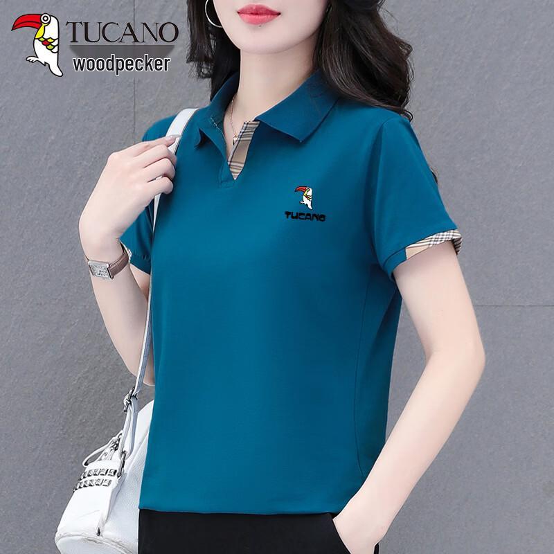 Woodpecker Women s Summer Slim-Fit Polo T-Shirt L