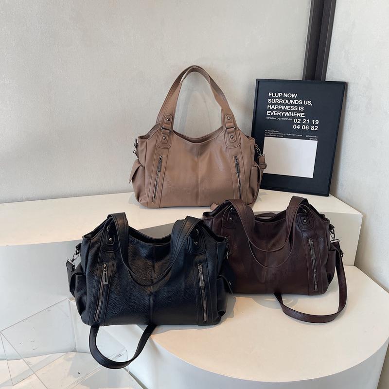 Damen 2025 Große Litschi-Muster Vielseitige Tote/Handtasche/Umhängetasche mit High-End-Appeal