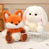 1422Cm Kawaii Paper Diaper Plush Animal Toy Stuffed Sitting Fox Cat Bear Bunny Elephant Doll Appeasing Companion Gift