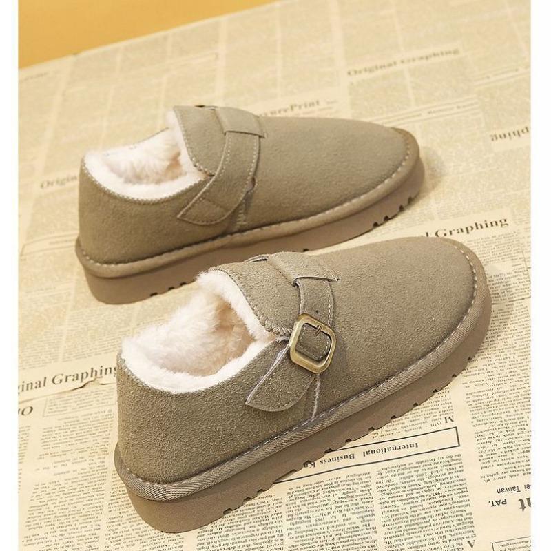 Birken Women's Fleece Warm One-foot Bread Cotton Shoes, New Thickened Snow Boots