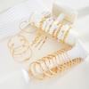 Elegant Vintage Gold Color Minimalist Bracelet Set for Women Open Knot Twisted Disc Scallop Bracelet for Women Daily Jewelry New