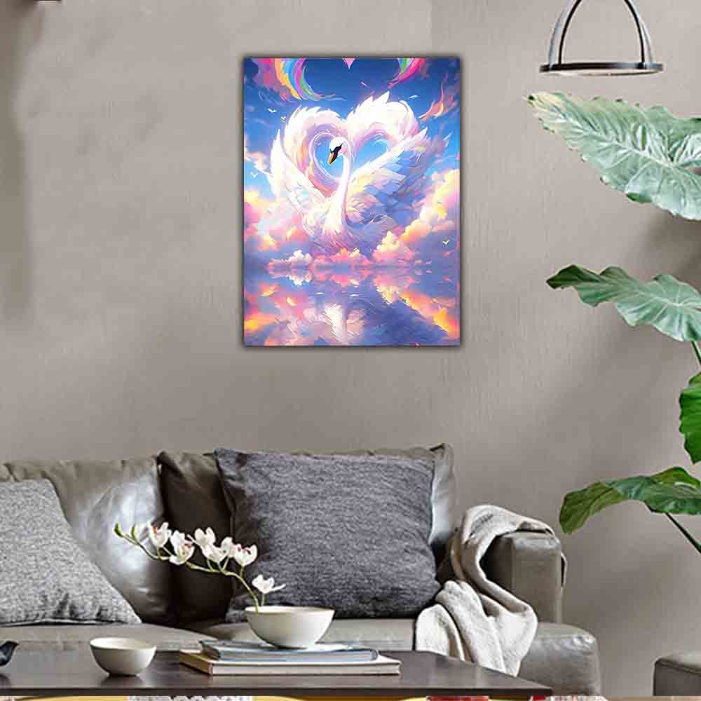 Pintura de diamante redonda completa DIY Punto de cruz Estilo de arte 3D Escena del hogar Animal Pintura de diamante decorativa Pintura de arte de diamante 5d