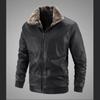 Men's Leather Lapel Fashionable Autumn Winter New Leather Jacket Handsome Biker Clothing Youth Plus Size Jacket