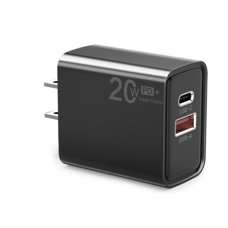 

Lightweight 20W USB C PD with Ports Plastic Construction for Quick Charging On чорний