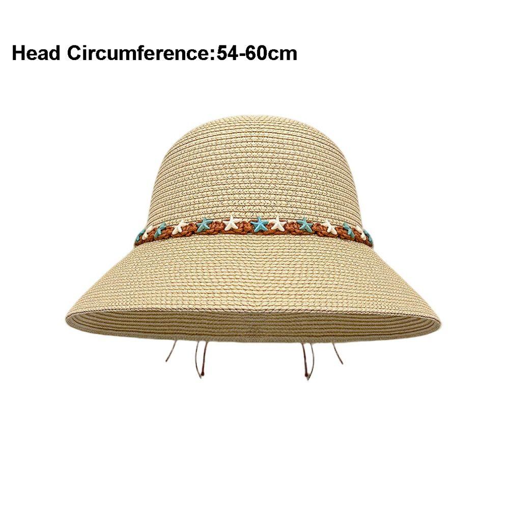 Sun Protection Woven Hat Wide Brim Sunshade Hat New Straw Hat  Seaside Beach