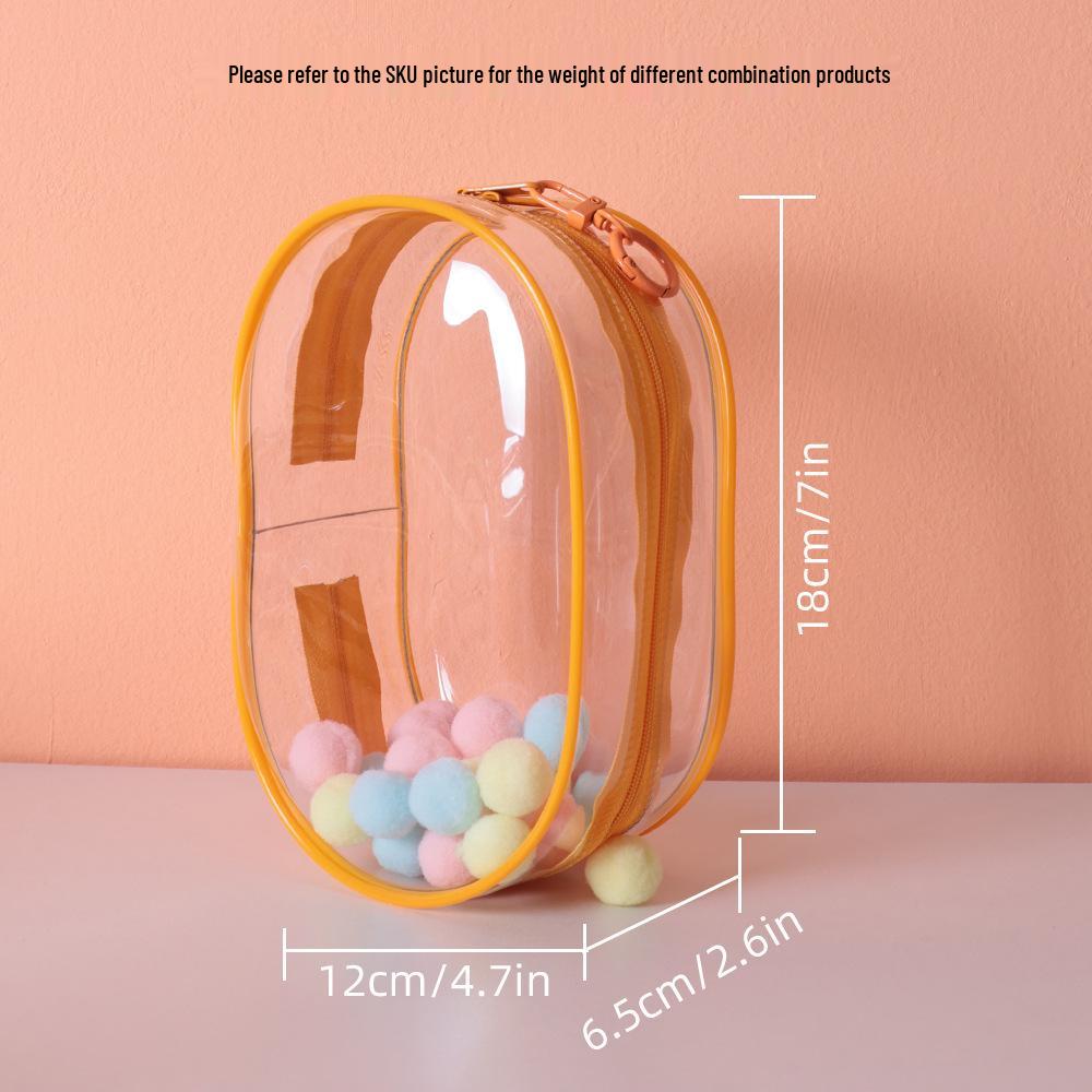 18cm High-Transparency Vinyl Doll Case - Multicolor Stroller Bag with Hanging Option for Anime Collectibles