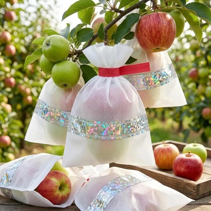 Reflective Non-woven Fruit Protection Bags Reusable Bird Repellent Fruit Cover Universal Grapes Bag Orchard Insect-proof Covers