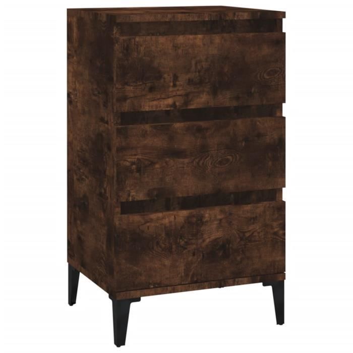 VidaXL Bedside Table Smoked Oak 40x35x70 Cm Engineered Wood 819673