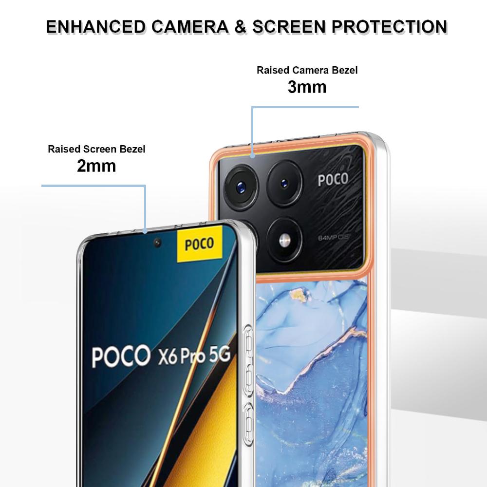 YB IMD Series-16 Style-E For Xiaomi Poco X6 Pro 5G/Redmi K70E 5G TPU Case Electroplating Edge Phone Cover