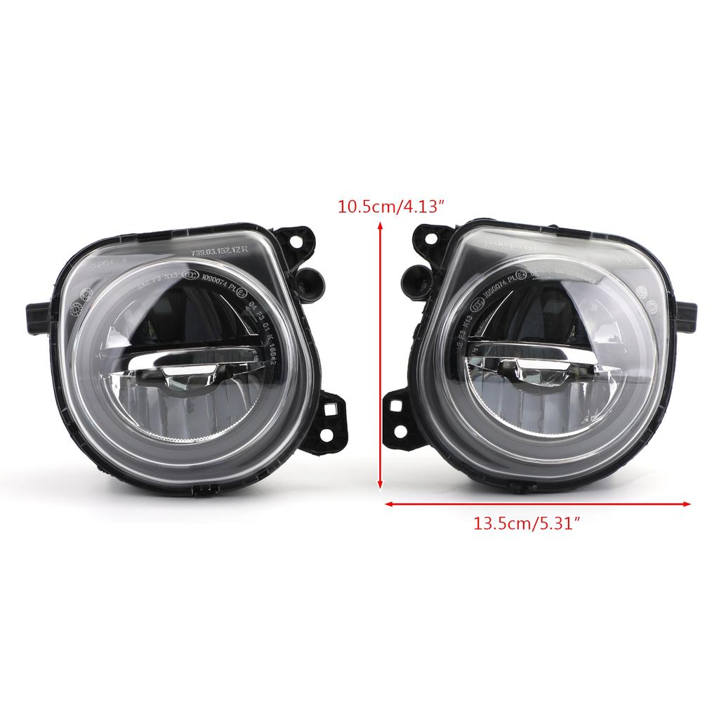 Pair LH+RH Front LED Fog Lights Lamps Foglights For BMW 5 Series F10 F07 LCI CT