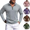 Men's Casual Quarter-zip Shirt Long-sleeve Top