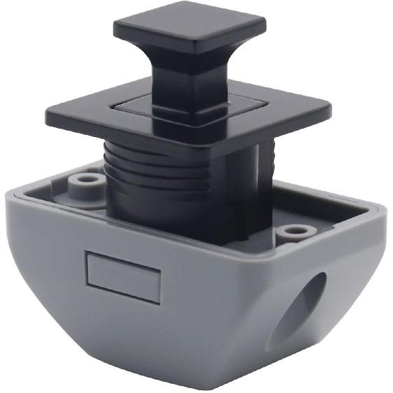 Heavy-duty Push Button Latches for Cabinets And Boats, Black Gray