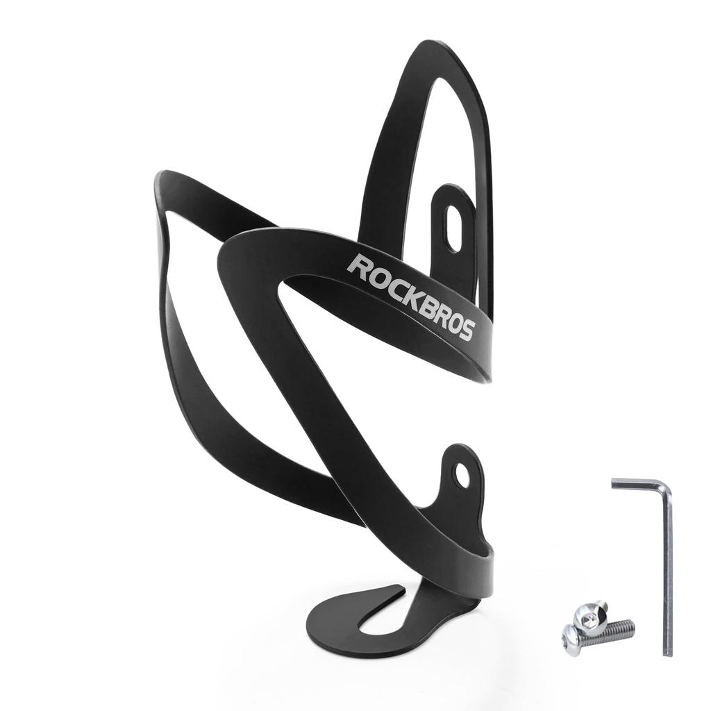 ROCKBROS Držák na láhev na kolo Bezpečně upevňuje nápoj Lisovaný design z hliníkové slitiny s pogumovaným husím krkem Obsahuje instalaci Vhodný pro silniční, krosová a