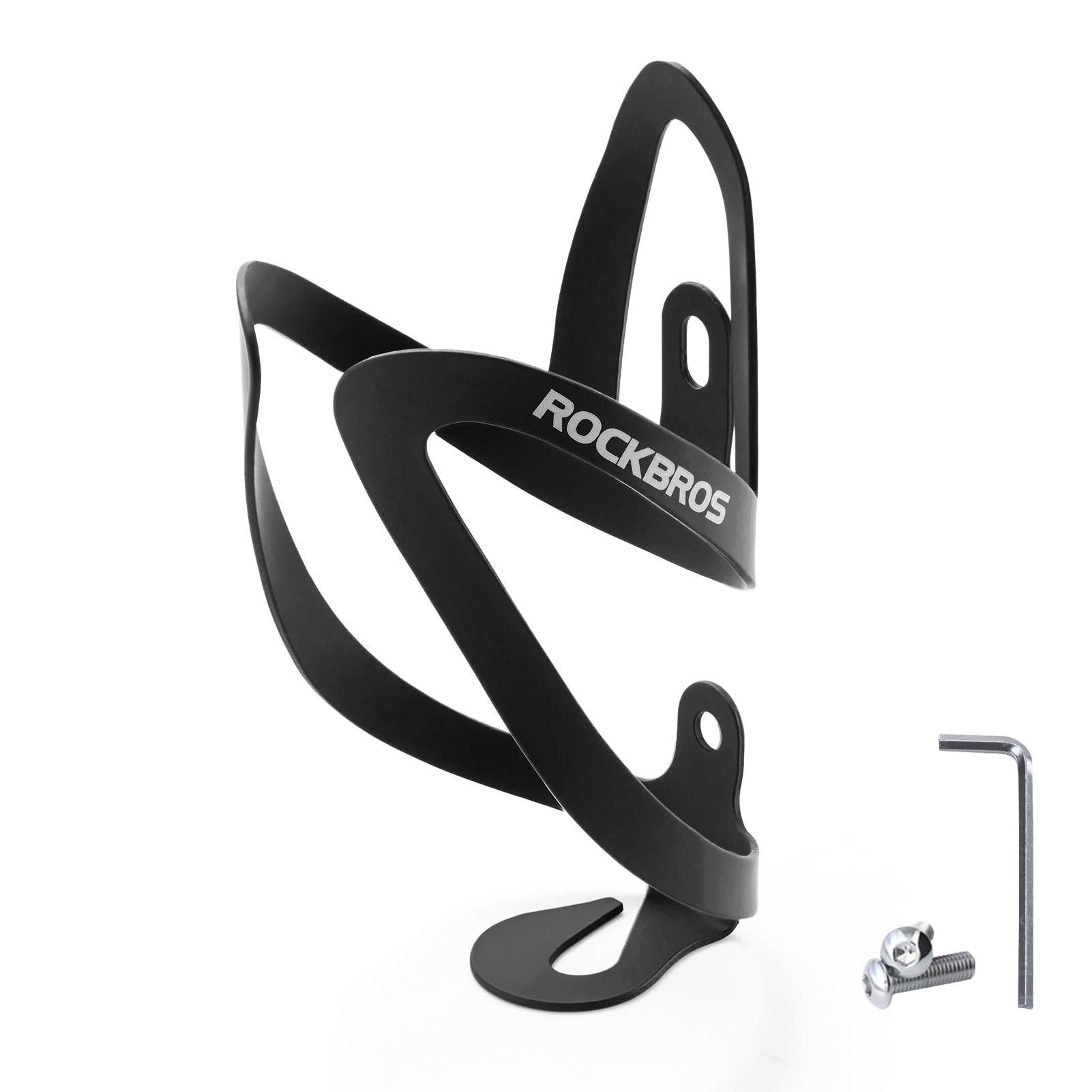 

ROCKBROS Велосипедный держатель для бутылки Надежно крепит напиток Литой алюминиевый сплав Дизайн с прорезиненным лебедем Включает установку Подходит для шоссейных, кроссовых и чёрный