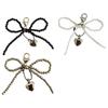 Stylish Beaded Bowknot Key Holder Multifuntional Jewelry Charm Unique Phone Pendant Present for Fashion Girls and Ladies