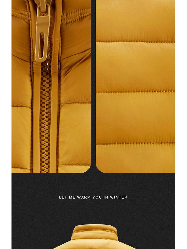 Men's Light Cotton Ribbed Zipper Vest with Pockets for Autumn and Winter