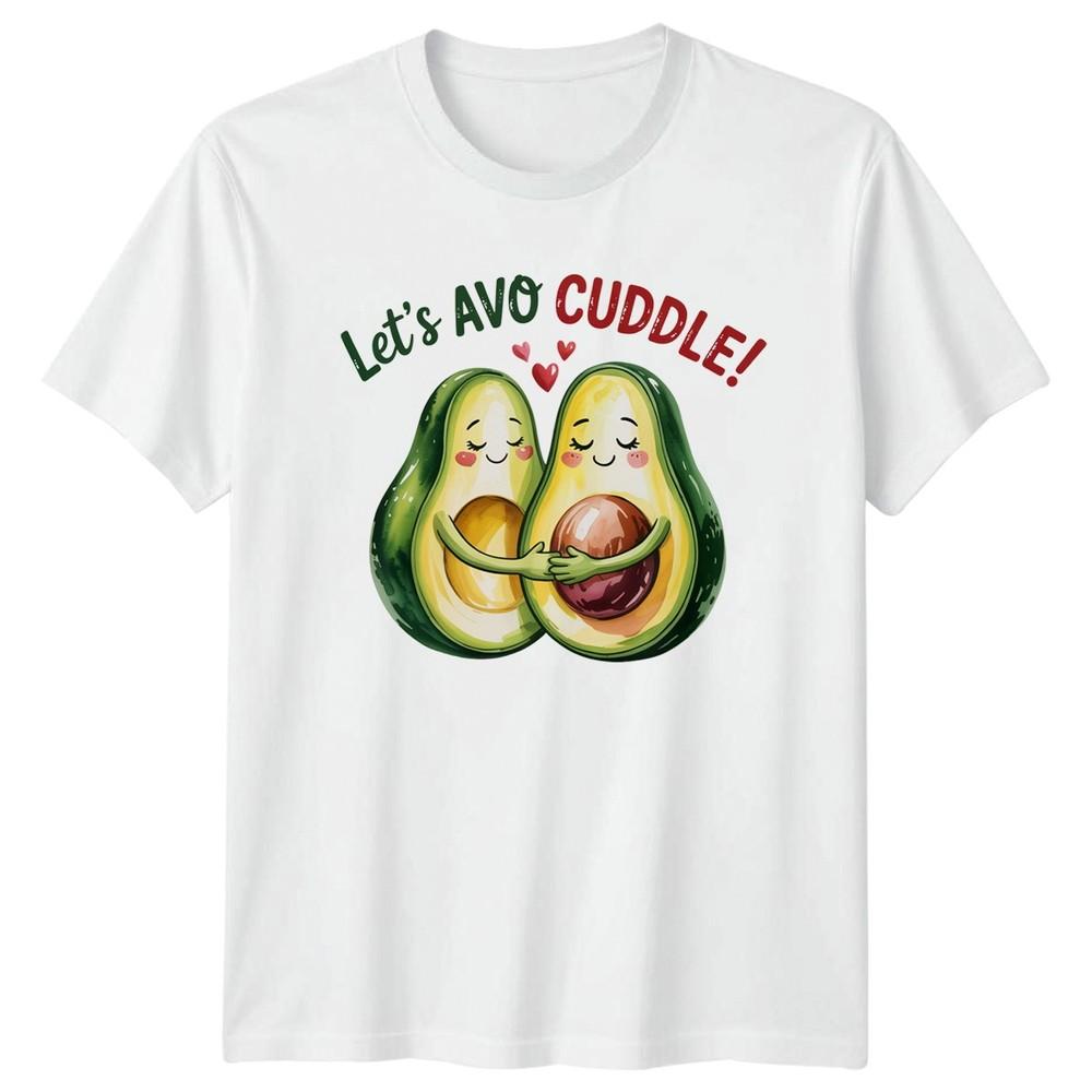 Lets Avo Cuddle TShirt Avocado Pun RoUnisexce Valentines Day Gift For Him And Her S