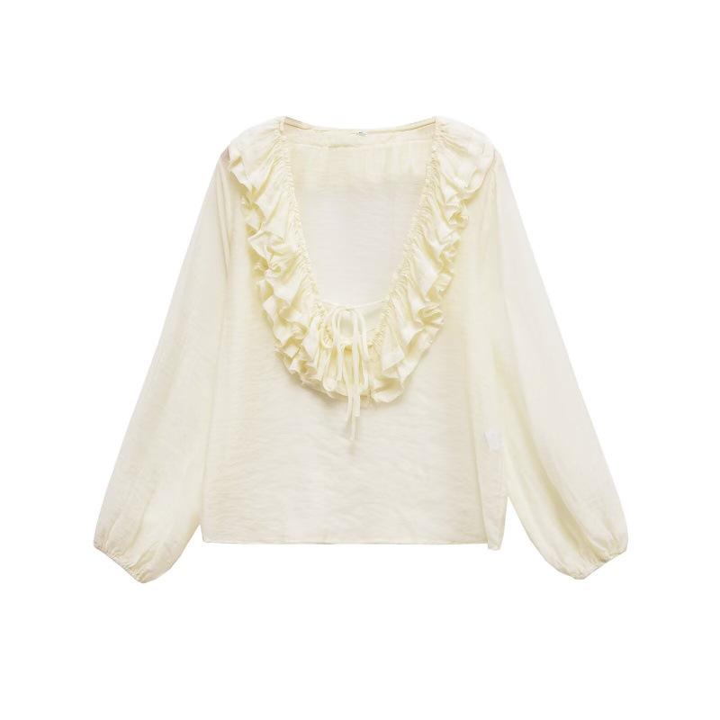 Autumn 2025 Stylish Loose-Fit Casual Niche Shirt Top Extra Small