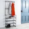 Clothes Hanger + Shelf Metal Shoe Rack Wardrobe