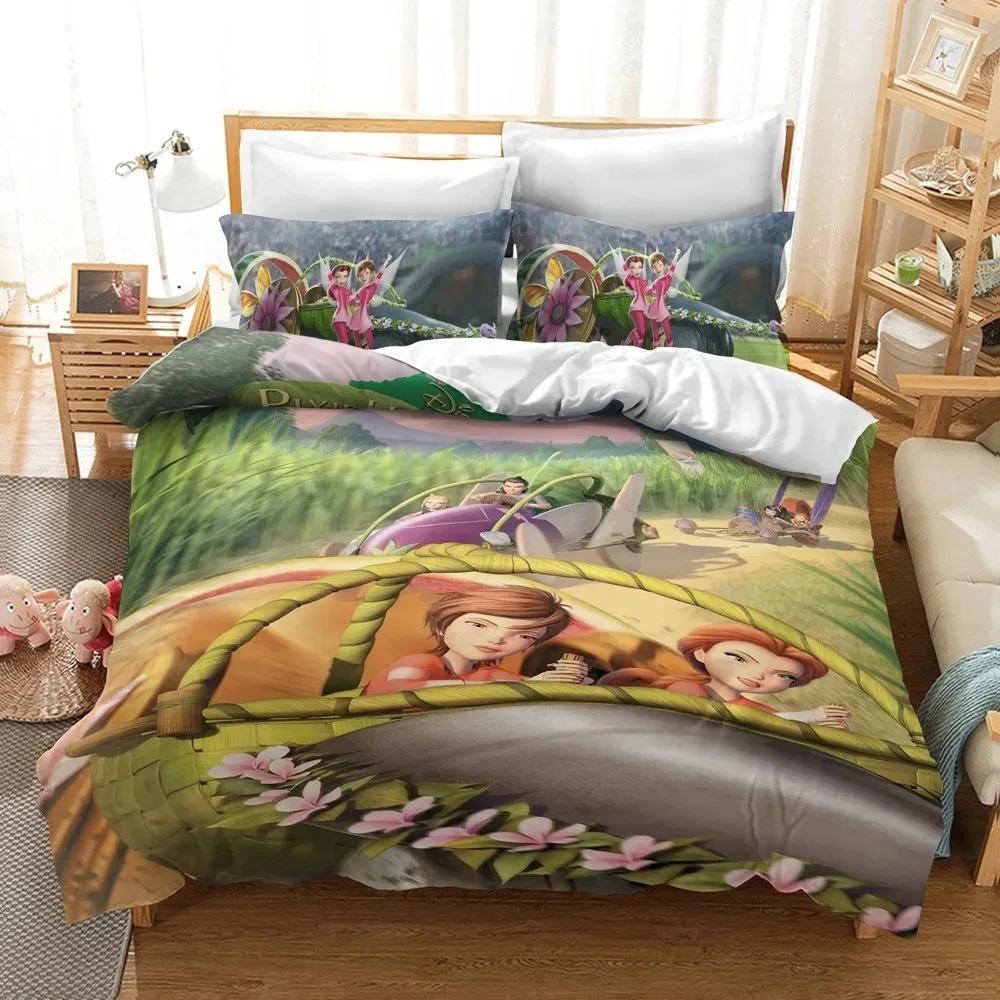 Quilt Set, Tinker Bell Duvet Cover, Pillowcase,  Bedding Set for Boys and Girls, Home Bedroom Duvet Cover 175x220cm