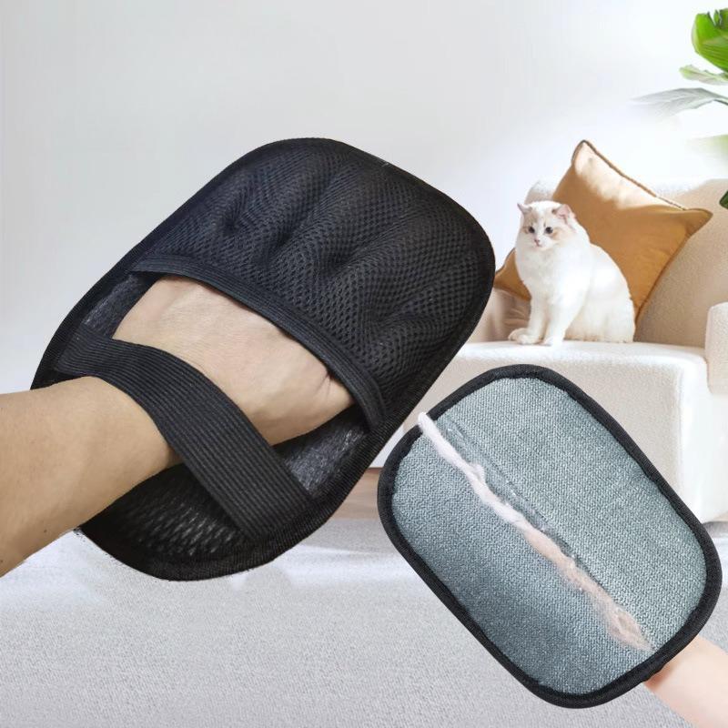 1Pc Pet Hair Cleaner Golden Hair Removal Artifact Cat Hair Sticker Electrostatic Hair Removal Gloves Pet Hair Removal Products