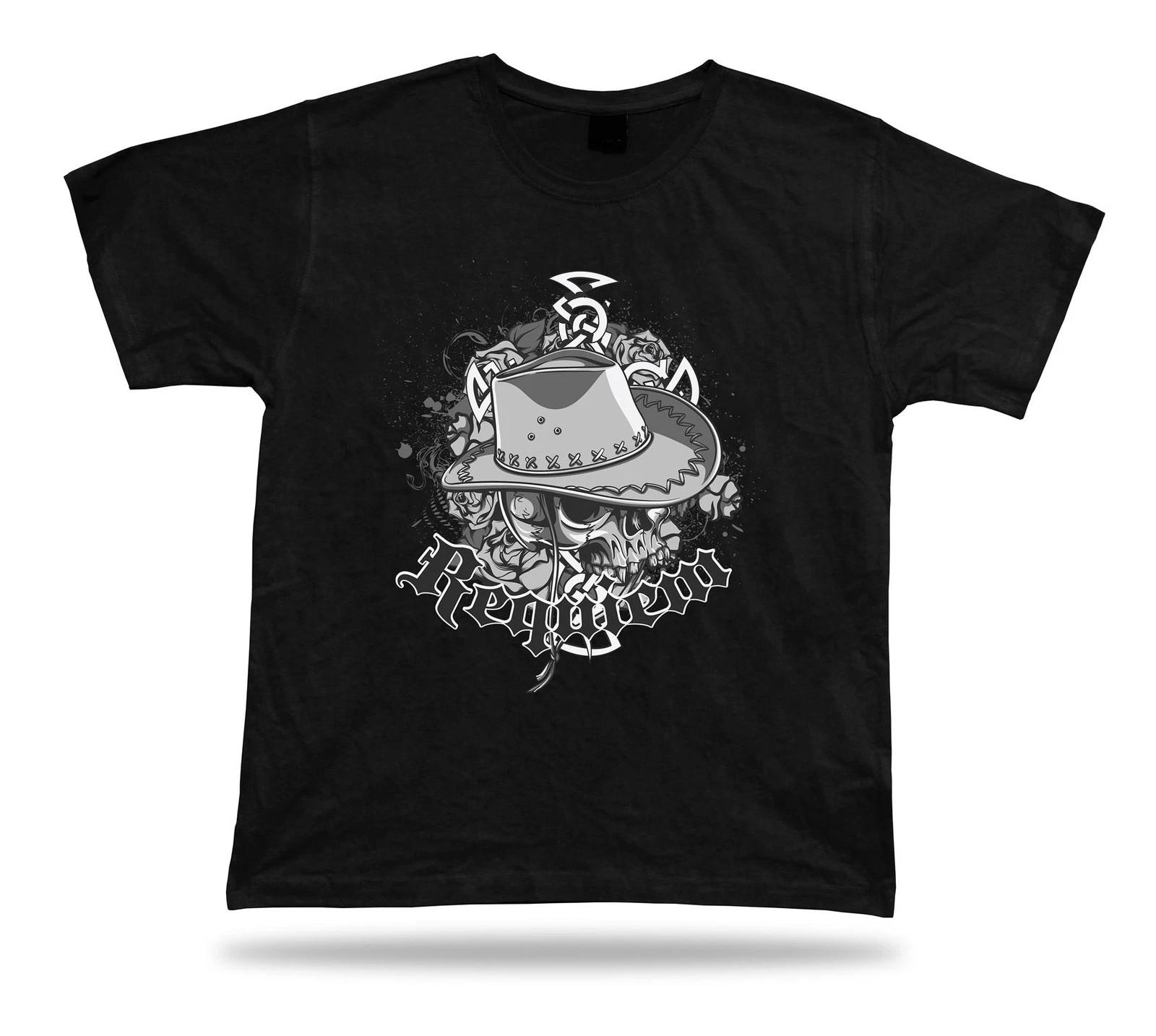 Requirem Cowboy Wild West skull humor T shirt Tee special apparel cartoon gift M