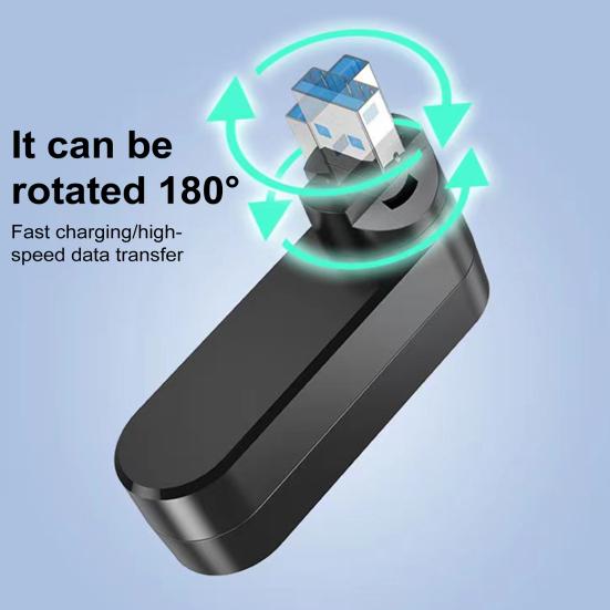 4-Port USB 3.0 Hub 5Gbps Transfer Speed Universal Plug-and-Play 180-Degree Degree Rotatable USB Extender Hub Adapter
