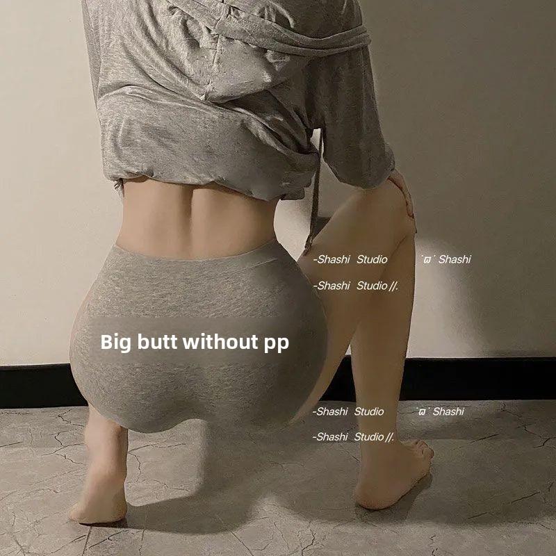 Ladies Spring and Autumn Cotton 7A Antibacterial Cotton Crotch Non Mark High Waist Comfortable Flat Angle Briefs