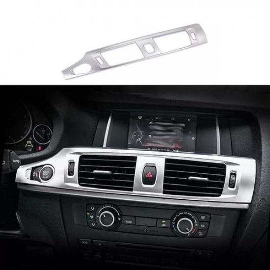 Fit For BMW 5 Series Air Outlet Vent Cover Central Console 2011-17 Matte Silver