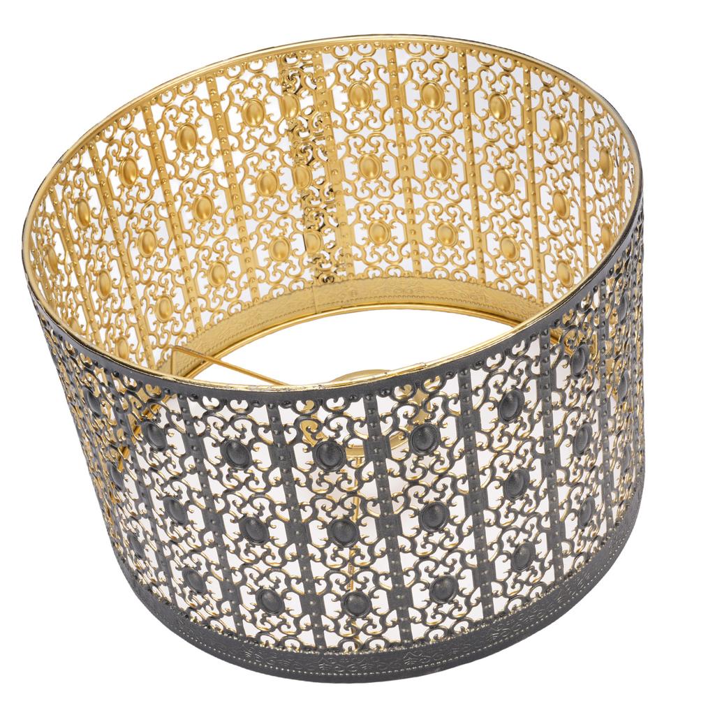 Metal Lamp Shade High Light Transmittance Modern Decorative Hollow Iron Lampshade for E14 E27 Bulbs