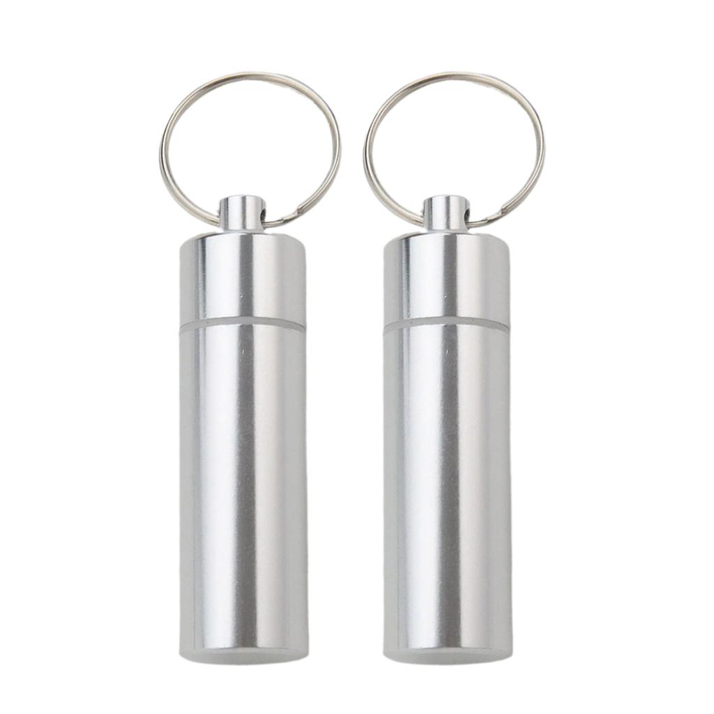 Waterproof Pills Box Mini Aluminum Alloy Travel Medicine Storage Box Scratch & Abrasion Resistance for Travel Outdoors