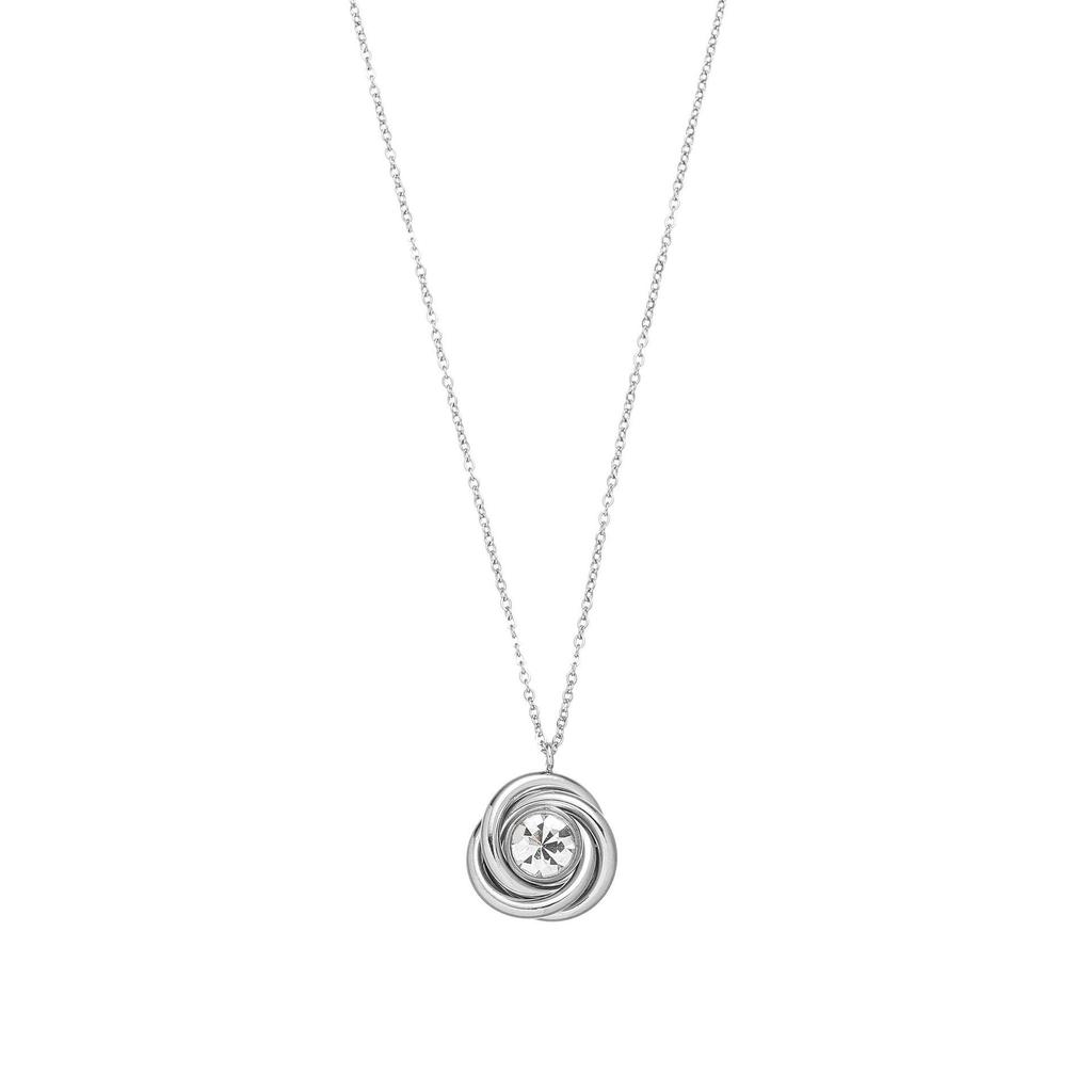 European Retro Zircon Stainless Steel Necklace: High-End Cross-Border Clavicle Chain