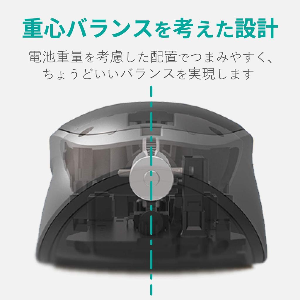 ELECOM Wireless Mouse (Receiver Included), Small, 3-Button, Quiet, TIPS AIR, Black, M-TP10DBSXBK