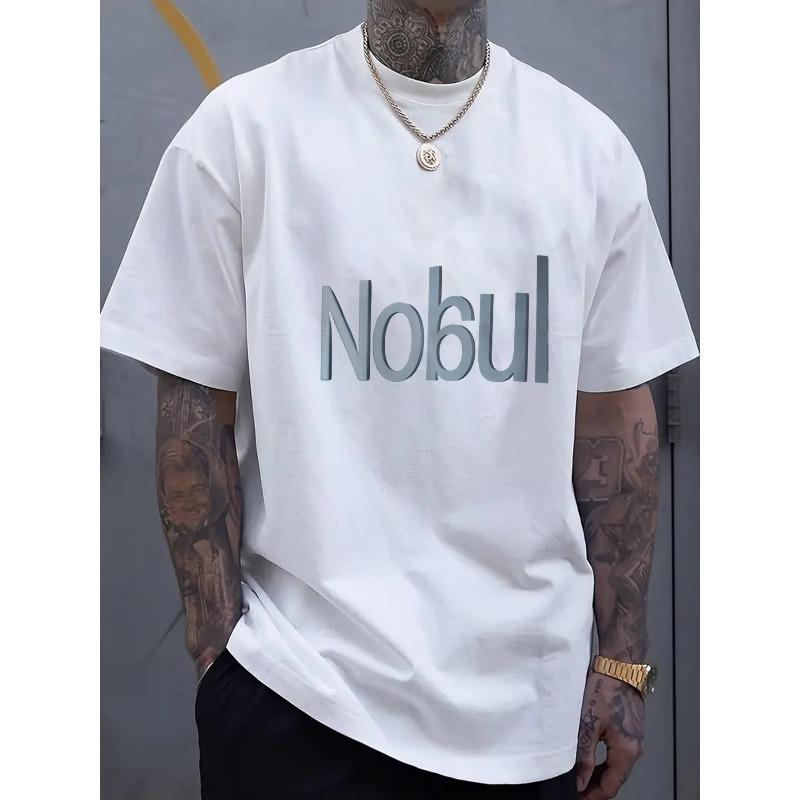 

European Size Black T-Shirt with Nobul Print S