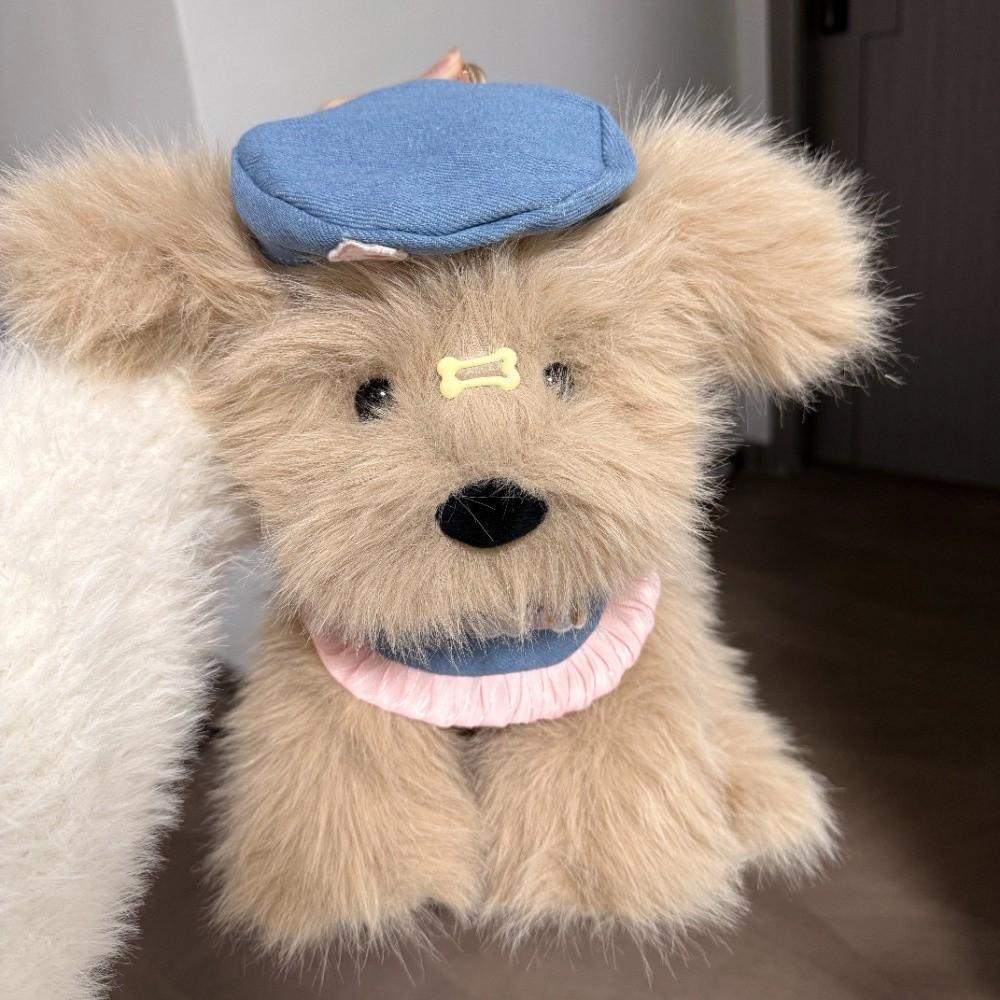 Kawaii Dog Plush Doll Knapsack Fluffy Stuffed Animal School Bag Cute Puppy Plush Backpack  Girls