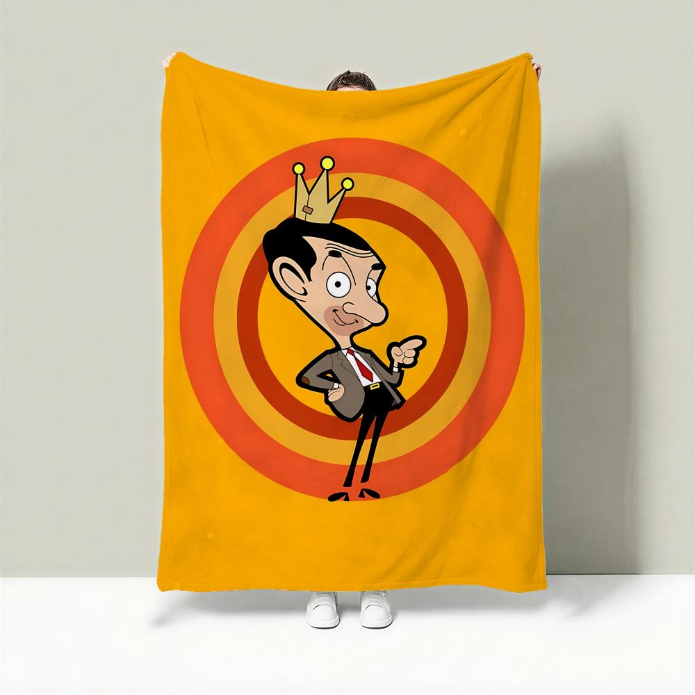

Comedy M-Mr. Bean Throw Lightweight 240g Flannel Blanket Soft Skin-friendly for Summer Cooling 75cmx90cm