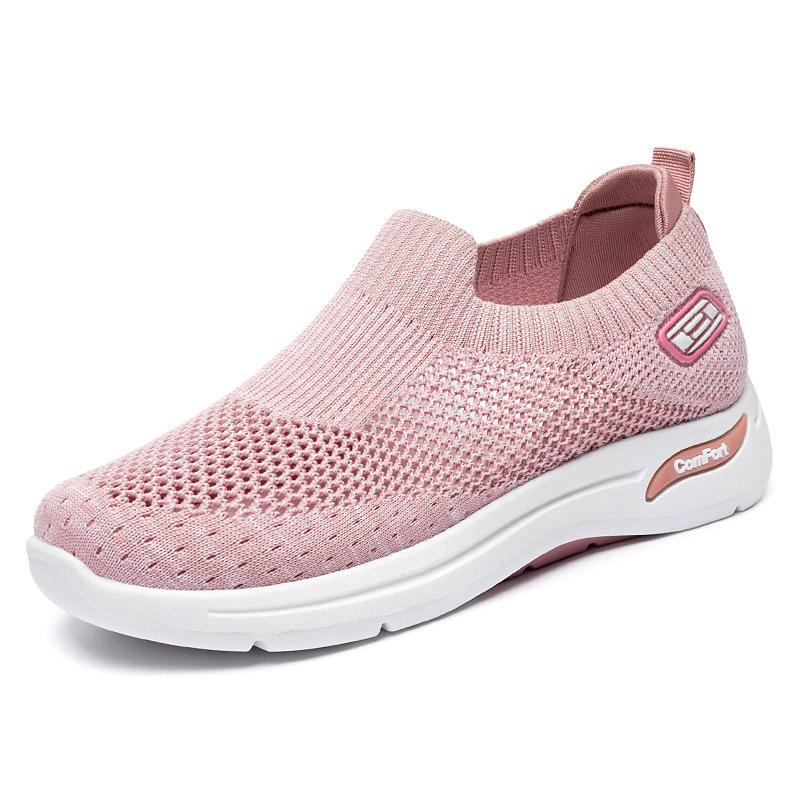 Shoes Women's 2024 Autumn Women's Shoes Casual Mother Shoes Socks Mesh Shoes Soft-soled Sports Shoes Women's Breathable and Comfortable