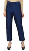 Phagun Women's Beige Dupion Pants High Waist Narrow Bottom Trousers-Large
