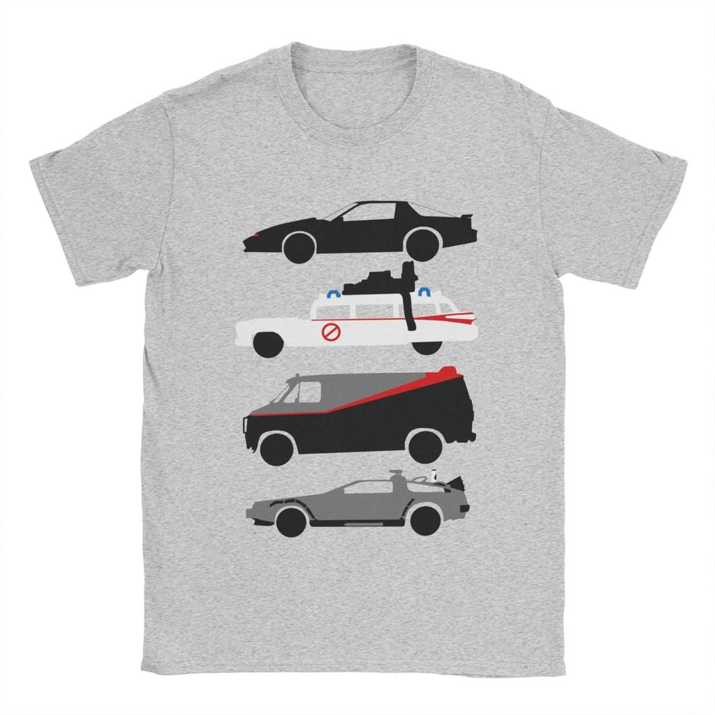 Knight Rider Kitt Zurück in die Zukunft Outatime Das A-Team T-Shirt für Herren Baumwoll-T-Shirt Das Auto ist der Star T-Shirt Kleidung