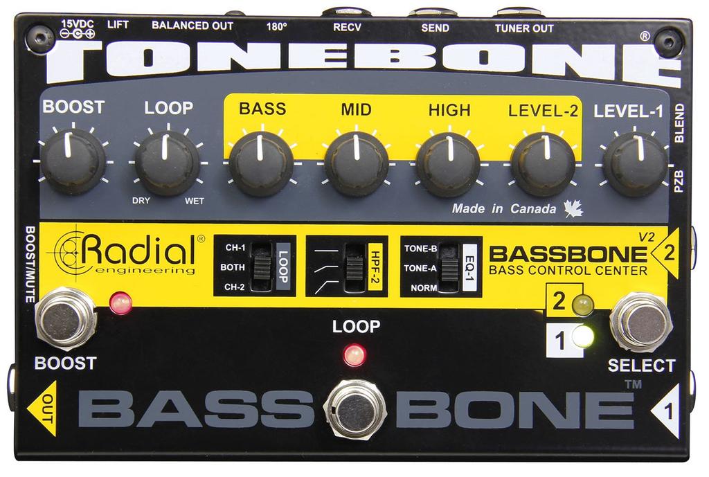 RADIAL Bassbone V2 Bass Preamp DI Box Imported In & (Officially Japan)