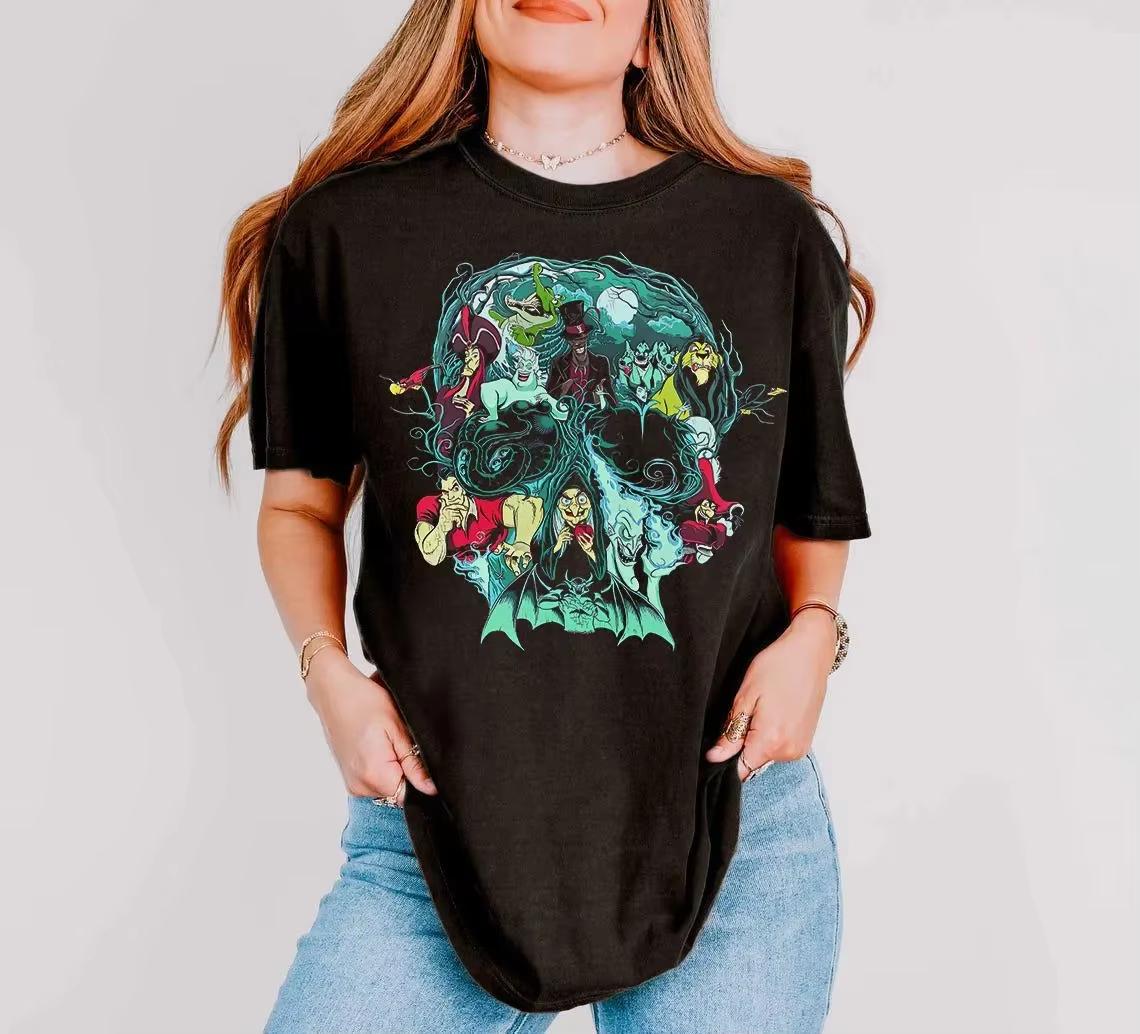 Villain Skull Ursula Scar Hades Gaston Jafang Tshirt Horror Season Villain Tshirt Villains Evil Journey S
