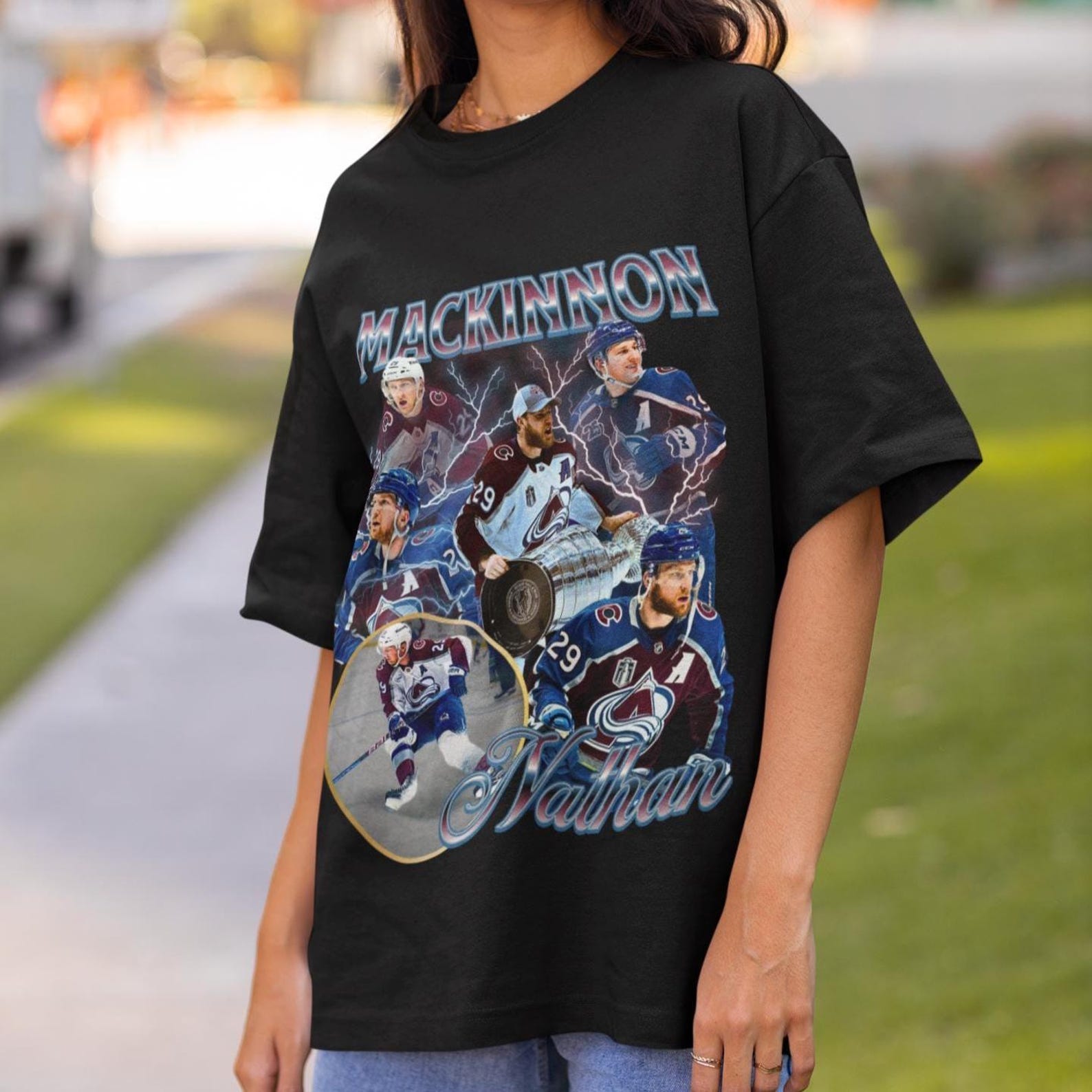 Nathan Mackinnon Avs Shirt Vintage 90s Colorado Avalanche NHL Hockey Design Retro Bootleg Gift Classic Tee Unisex T-Shirt Limited Edition 2XL