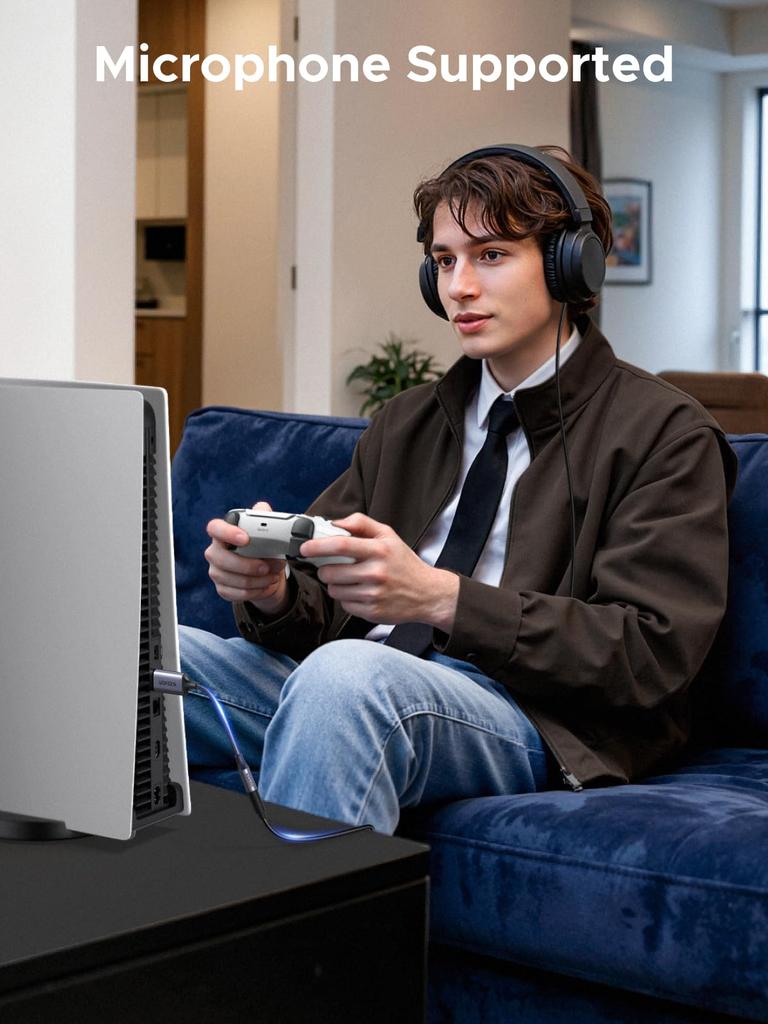 UGREEN Cabo Adaptador USB para Áudio USB para Placas de Som Externas TRRS e Compatível com Mac e Mais Adaptador, 2.0 3.5mm, Conversor de 4 Polos,