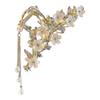 Blumen-Haarspange mit Strasssteinen und hängenden Perlen, Design für Frauen, sicherer Dutt-Halter, antikes Haarstyling-Accessoire