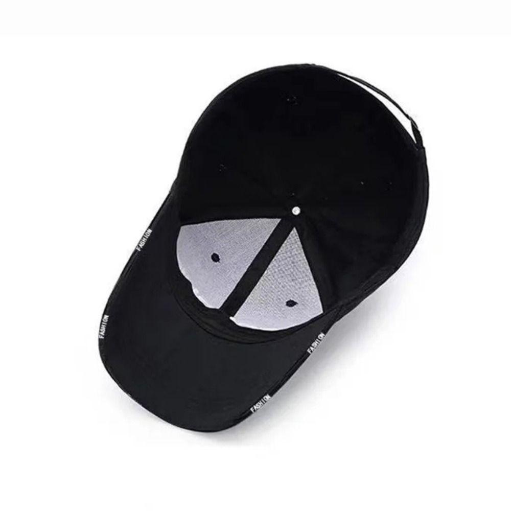 New Adjustable Baseball Hat Unisex Black White Sun Hat Hip Hop Hat Spring Summer Letter Baseball Cap Couple Hat